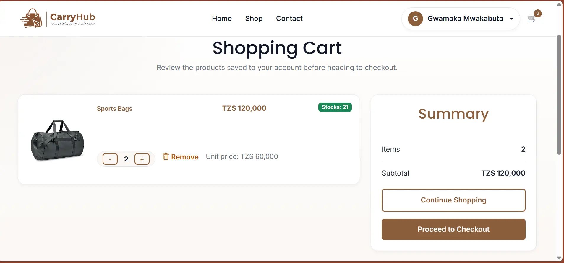 User Cart
