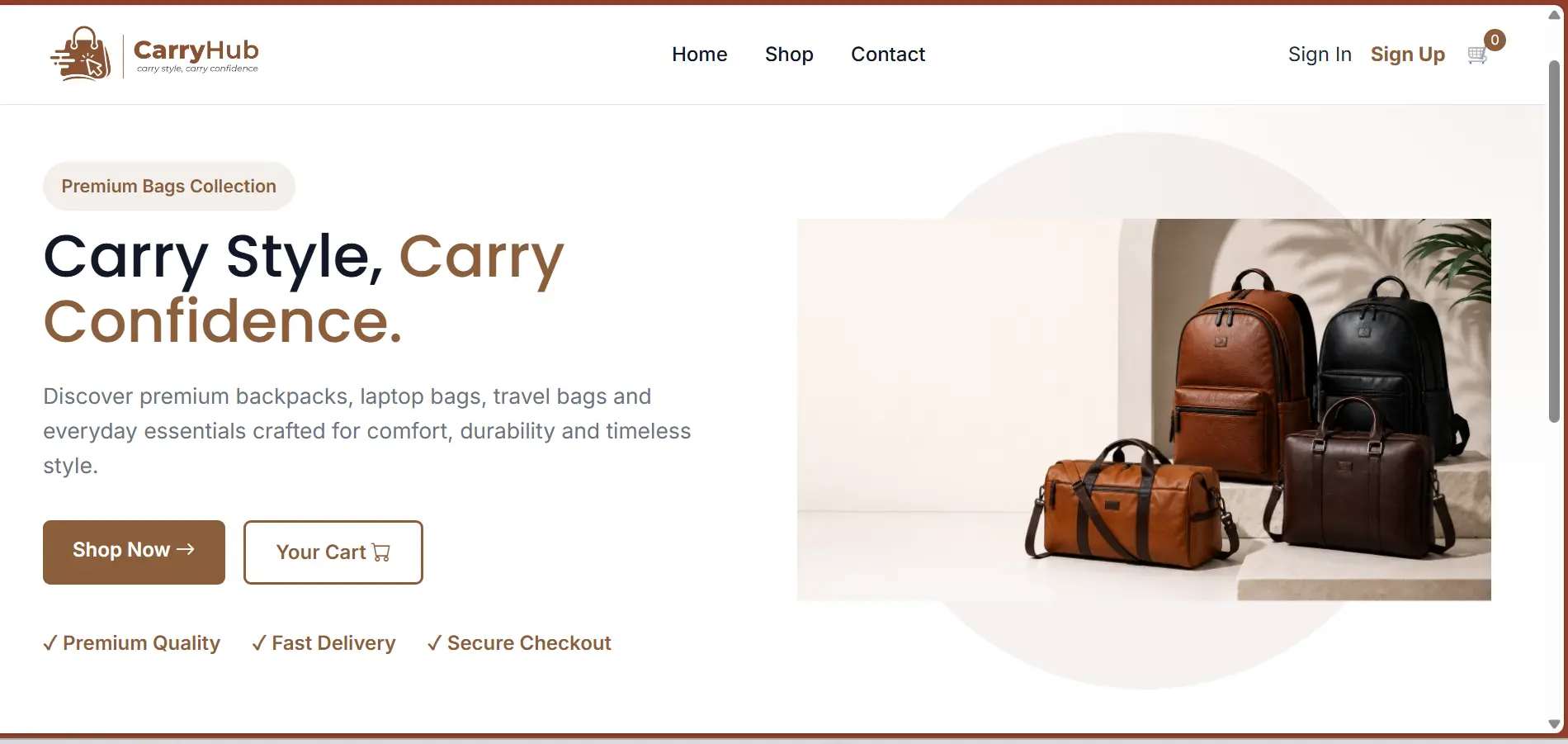 CarryHub E-commerce Platform